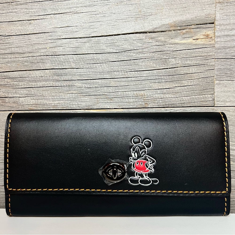 NWT 🆕COACH Leather Mickey Clutch/Organizer, New
